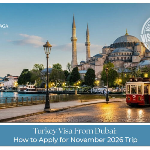 Traveller preparing documents for a Turkey holiday from Dubai.