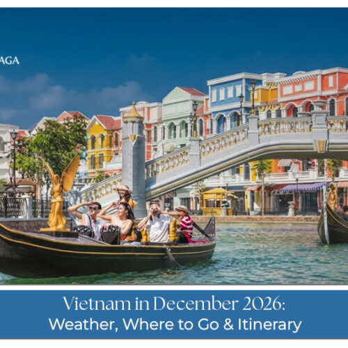 Travellers exploring Vietnam's scenic landscapes and cultural attractions in December.