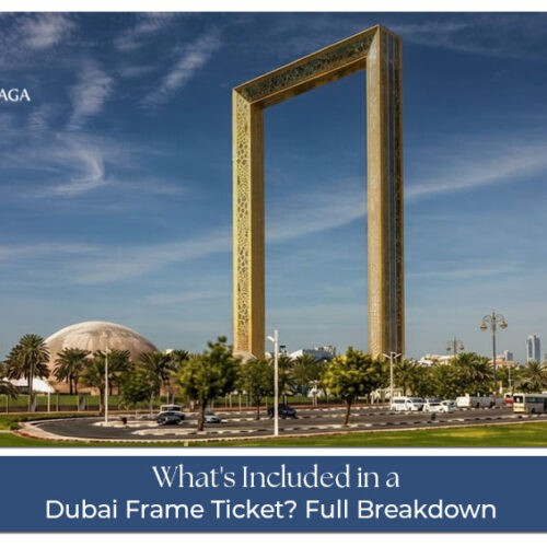 Dubai Frame ticket inclusions covering the main galleries and Sky Deck experience.