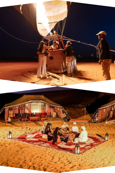 Hot Air Balloon and Private Tent Dubai