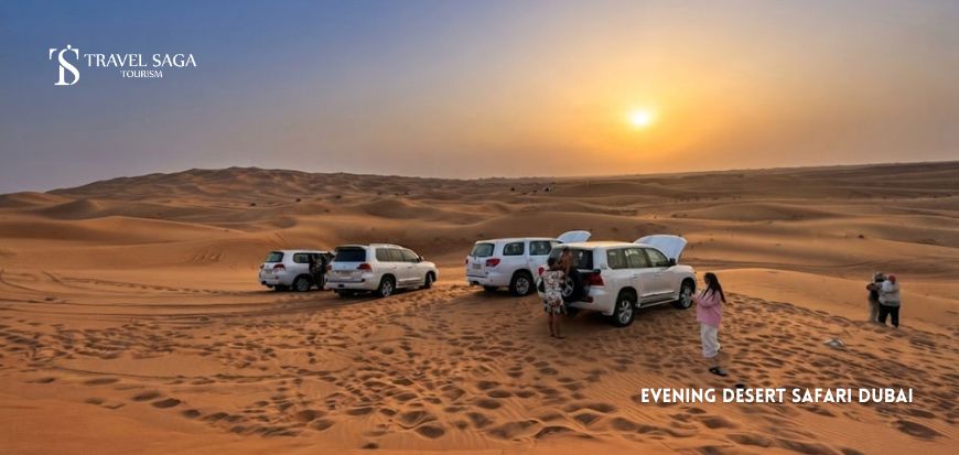 Evening Desert Safari Dubai with sunset views and desert activities.