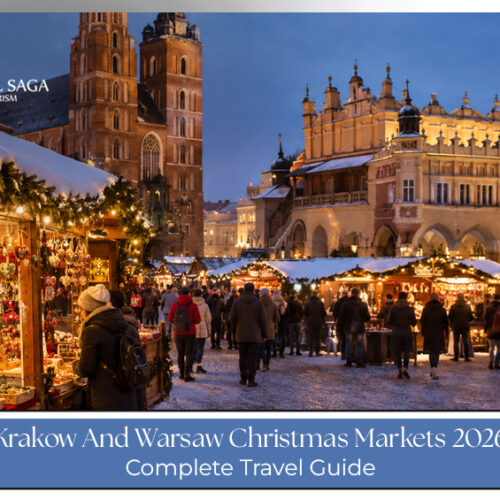 Krakow and Warsaw Christmas Markets 2026 with festive stalls and decorations.