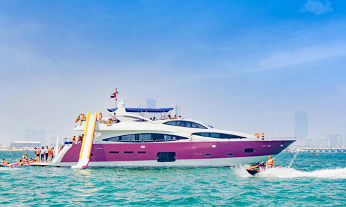 Ride & Slide Yacht Dubai with Water Activities