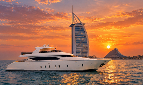 Sunset Yacht Tours Dubai with Golden Hour Views