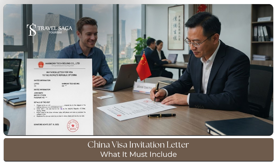China Visa Invitation Letter for visa application requirements.