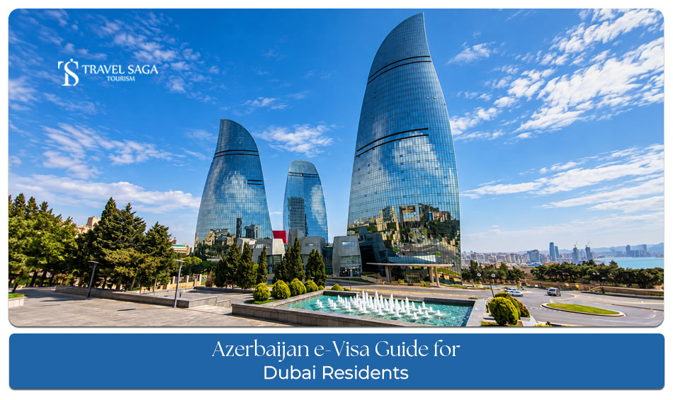 Traveller reviewing passport and online visa documents before planning a trip to Azerbaijan from Dubai.