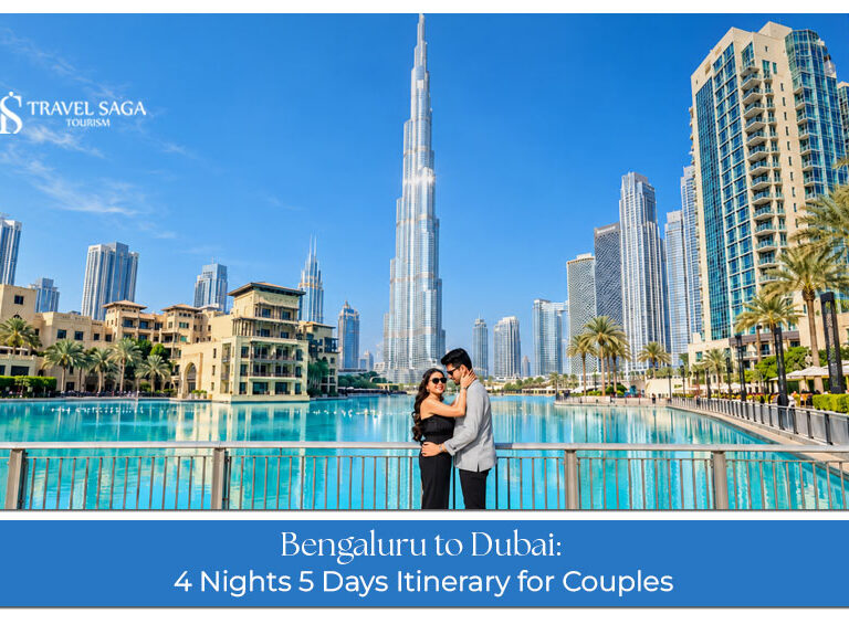 Couple enjoying a romantic Dubai getaway with stunning skyline views and memorable sightseeing experiences.