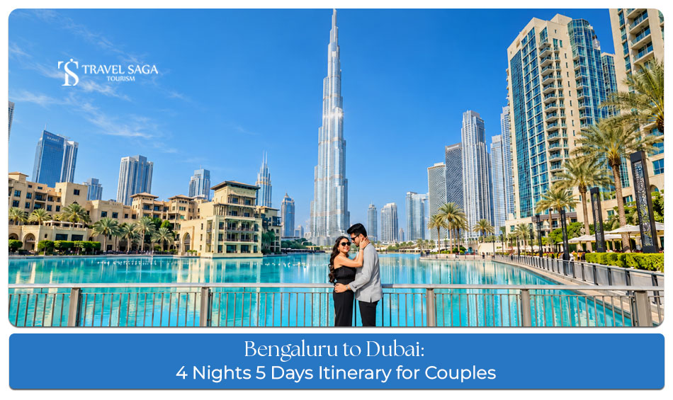 Couple enjoying a romantic Dubai getaway with stunning skyline views and memorable sightseeing experiences.