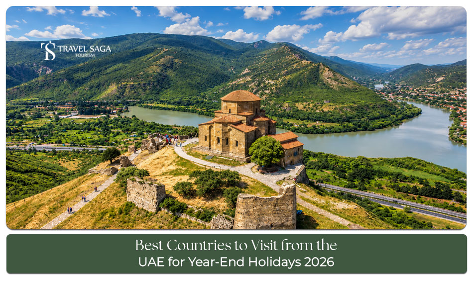 Travellers exploring a scenic international destination during the year-end holiday season, enjoying festive attractions and winter landscapes.