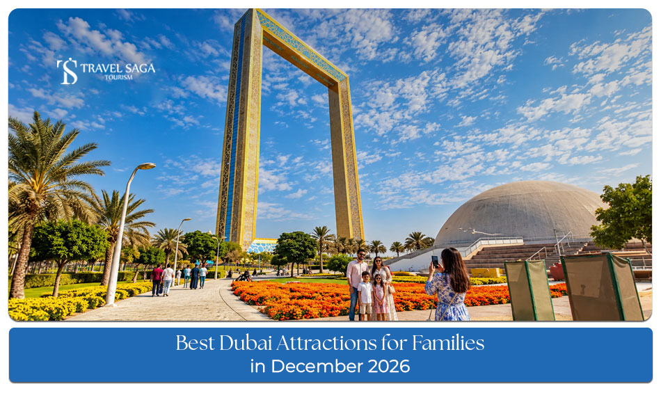 Families enjoying festive attractions, outdoor adventures, and fun-filled activities across Dubai during December.