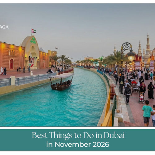 Travellers enjoying Dubai attractions, outdoor activities, and sightseeing during the pleasant November weather.