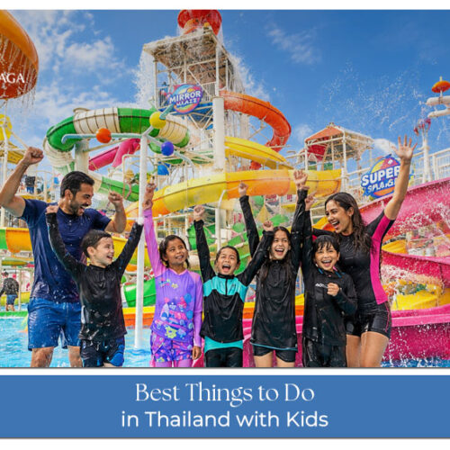 Children enjoying family-friendly attractions and outdoor adventures during a holiday in Thailand.