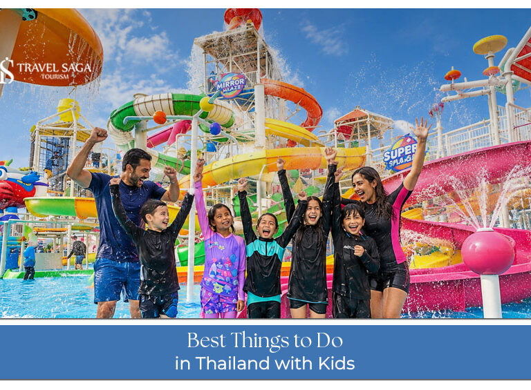 Children enjoying family-friendly attractions and outdoor adventures during a holiday in Thailand.