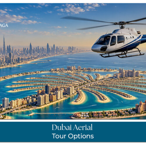 Aerial views of Dubai's skyline, coastline, and iconic landmarks from above.