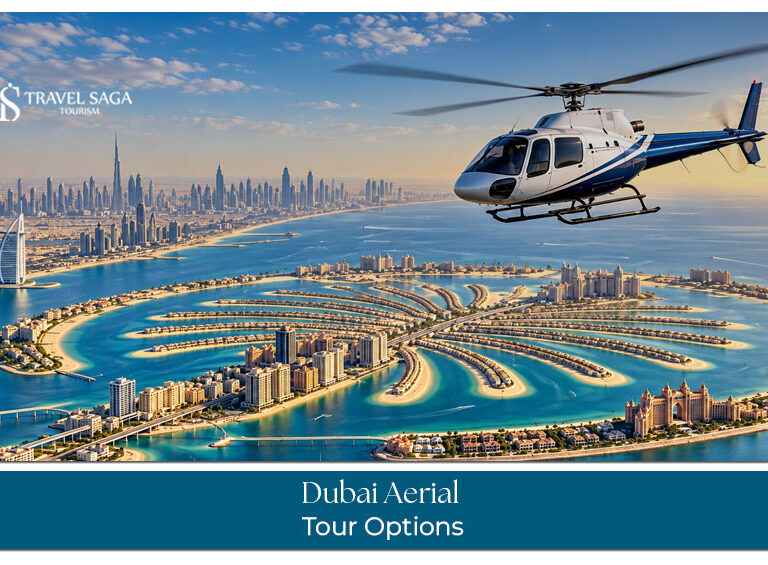 Aerial views of Dubai's skyline, coastline, and iconic landmarks from above.