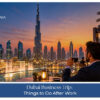 Things to do after work on a Dubai business trip, including evening city sightseeing, Marina cruises and dining experiences