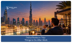 Things to do after work on a Dubai business trip, including evening city sightseeing, Marina cruises and dining experiences