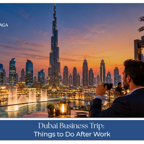 Things to do after work on a Dubai business trip, including evening city sightseeing, Marina cruises and dining experiences