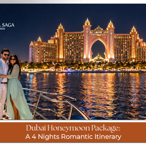 A couple enjoying a romantic Dubai getaway with skyline views and memorable sightseeing experiences.