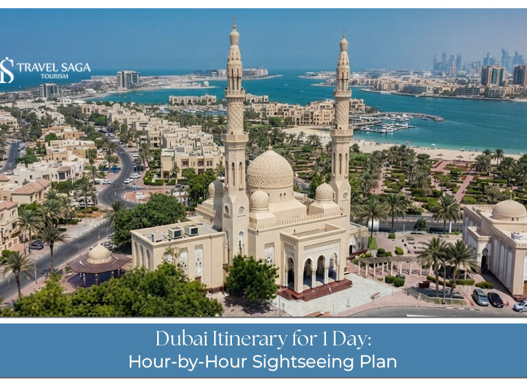 One-day Dubai itinerary featuring major attractions, sightseeing stops and an hour-by-hour travel plan