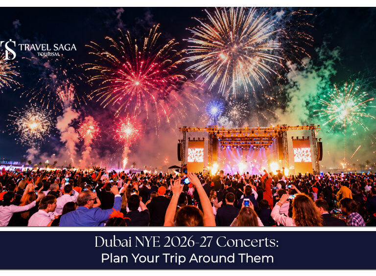 Dubai New Year's Eve 2026–27 concerts featuring live music, international DJs, gala performances and midnight fireworks