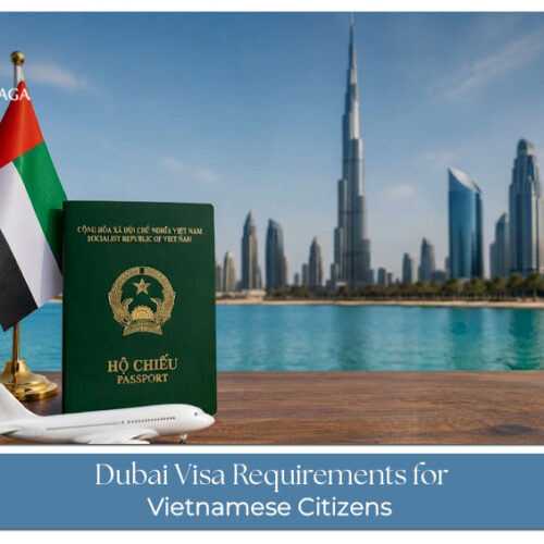 Vietnamese traveller preparing documents for a Dubai tourist visa application.