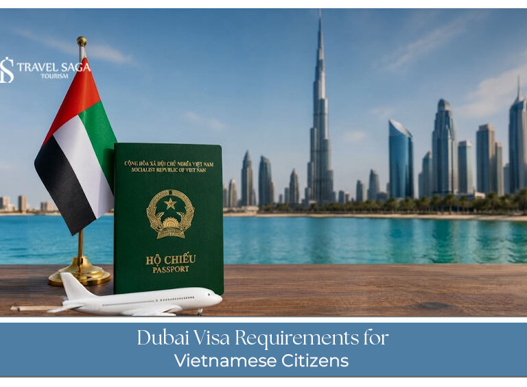 Vietnamese traveller preparing documents for a Dubai tourist visa application.