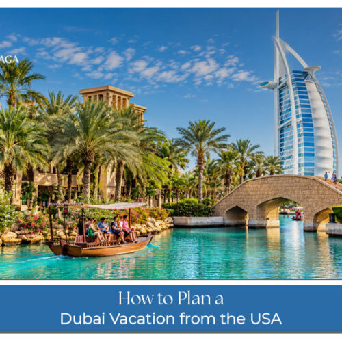 Traveller planning flights, accommodation, and activities for a Dubai vacation from the USA.