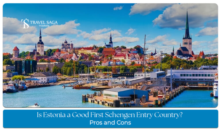 Estonia as a first Schengen entry country, showing Tallinn Old Town and European travel planning