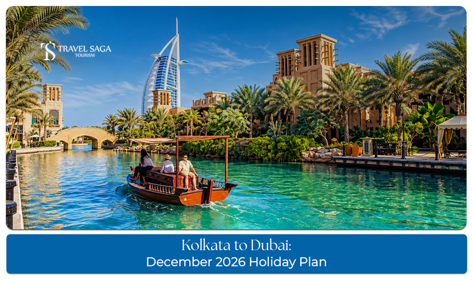 Travellers exploring Dubai's iconic skyline and famous attractions during a December holiday from Kolkata.