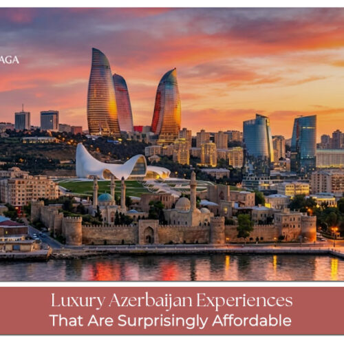 Travellers enjoying elegant Azerbaijan experiences with scenic views, cultural attractions, and upscale surroundings.