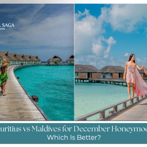 A couple enjoying a romantic tropical beach getaway with turquoise waters and scenic island views.