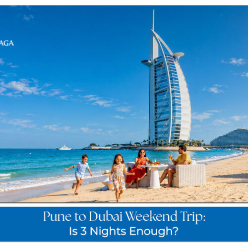 Travellers enjoying a short Dubai getaway with city skyline views and iconic attractions.