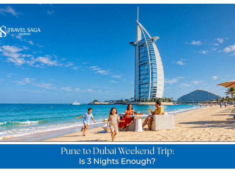 Travellers enjoying a short Dubai getaway with city skyline views and iconic attractions.