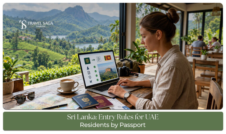 Travellers reviewing Sri Lanka entry requirements before flying from the UAE.