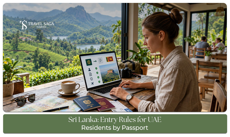 Travellers reviewing Sri Lanka entry requirements before flying from the UAE.