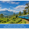 Scenic Sri Lankan coastline with tropical beaches, lush landscapes, and cultural attractions for December travellers.