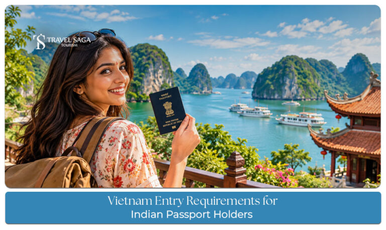 Indian travellers preparing documents and checking requirements for entry into Vietnam.