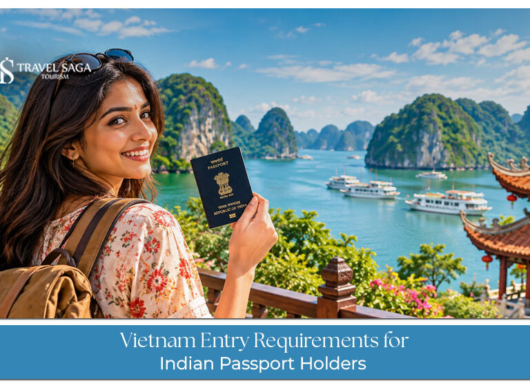 Indian travellers preparing documents and checking requirements for entry into Vietnam.