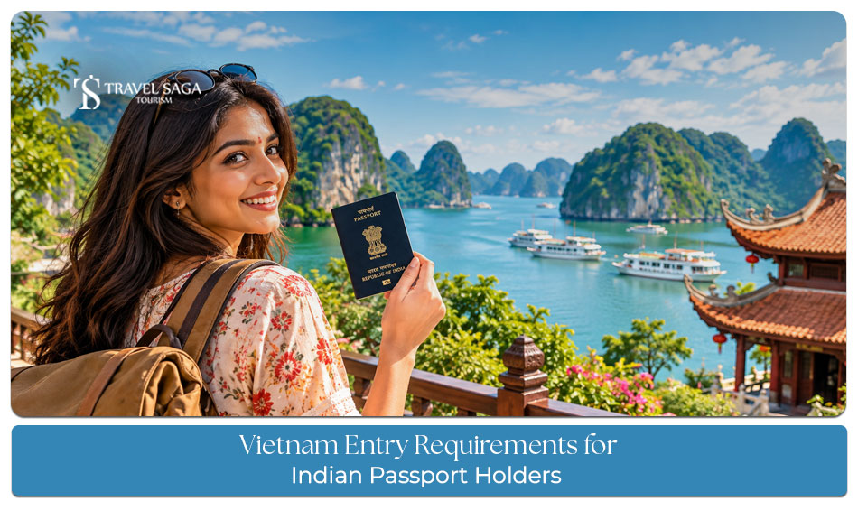 Indian travellers preparing documents and checking requirements for entry into Vietnam.