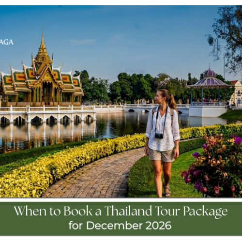 Travellers enjoying Thailand’s tropical beaches and scenic attractions during a December holiday.