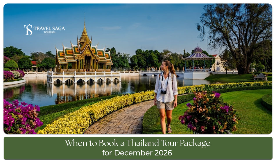 Travellers enjoying Thailand’s tropical beaches and scenic attractions during a December holiday.