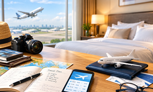 Flight and hotel reservations for holidays and international travel