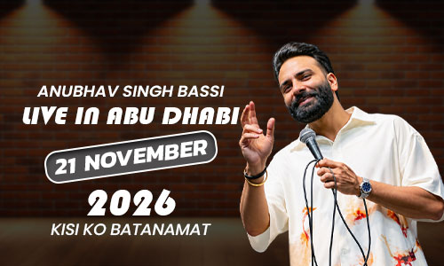 Anubhav Singh Bassi Abu Dhabi comedy show tickets from AED 150