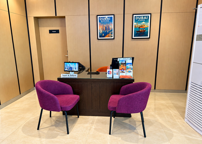 Travel Saga customer consultation desk for tours & travel